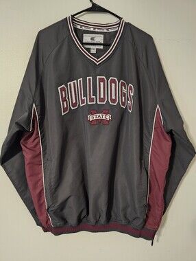 Vintage Colosseum Mississippi State Bulldogs Windbreaker Gray & Maroon Size XXL